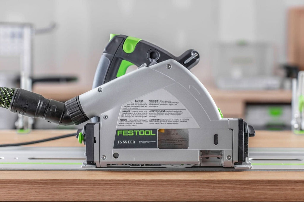 Festool 577014 TS 55 F Plunge Cut Track Saw with 55-in Guide Rail and Guide Rail Accessory Kit