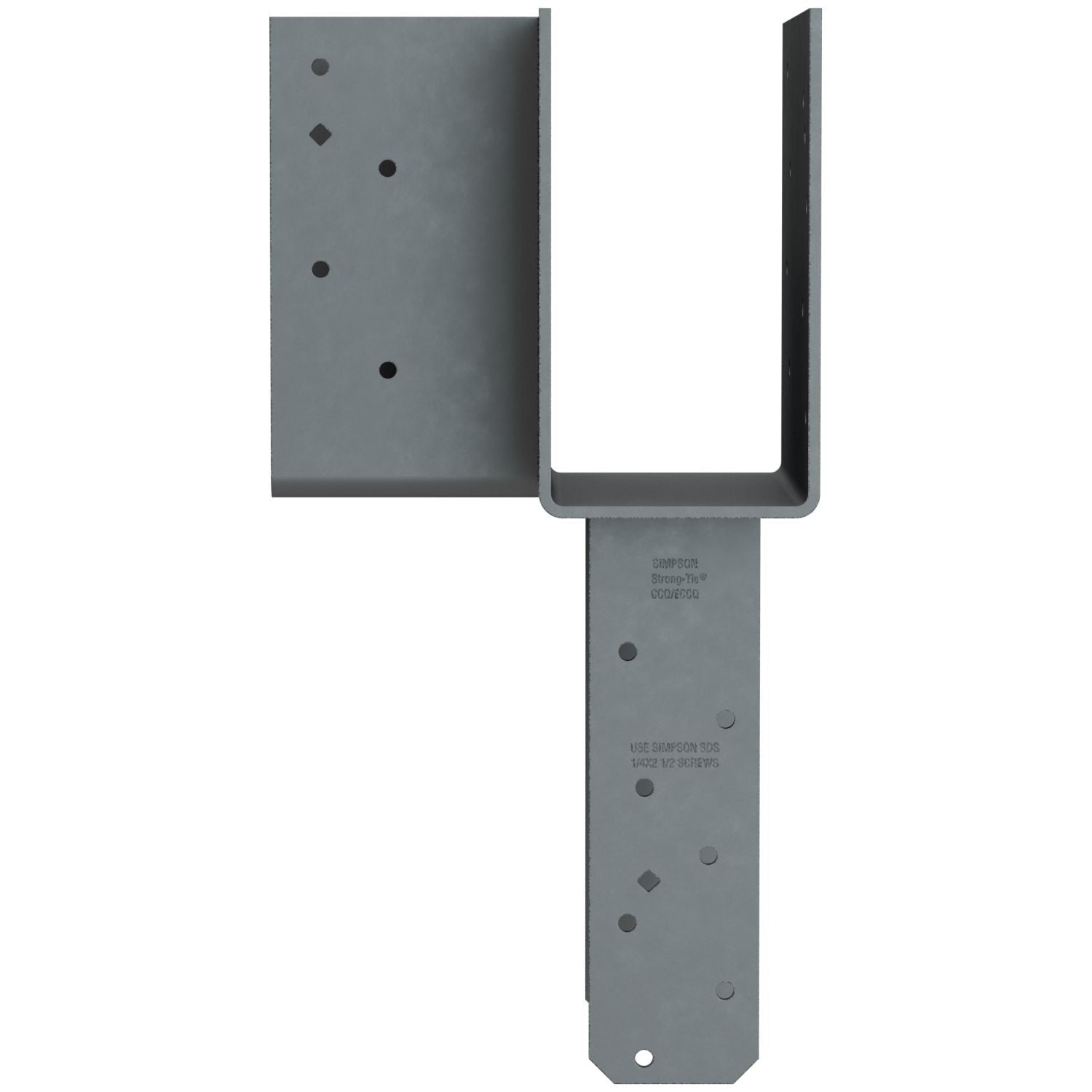 Simpson Strong-Tie ECCLLQ3.25-6SDS ECCLLQ L-Shape End Column Cap for 3-1/4-in. Beams, 6x Post w/ SDS Screws, Skewed Left