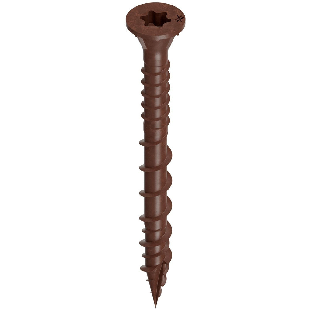 Simpson Strong-Tie DSVR2MB Deck-Drive DSV WOOD Screw, #10 x 2-in. T-25, Flat Head, Quik Guard, Red, 1750-Pack
