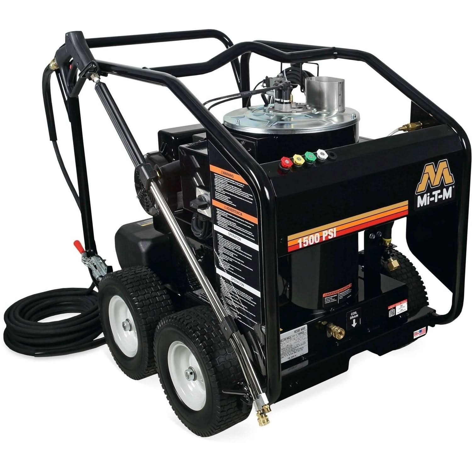 Mi-T-M HSE-1502-0MG10 HSE Series 1500 PSI Electric Direct Drive Hot Water Pressure Washer