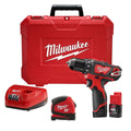 Milwaukee M12 3/8-Inch Drill/Driver 1.5AH Kit with 25' Compact Tape Measure