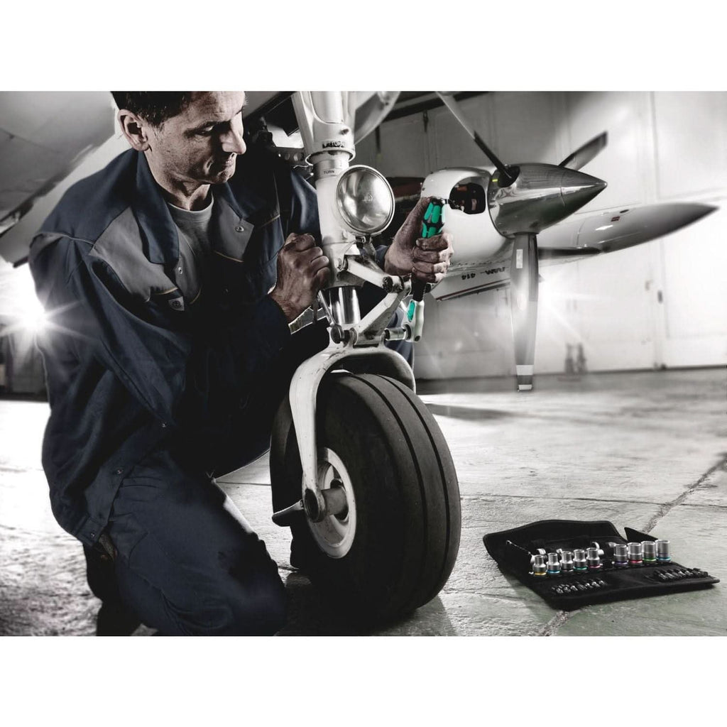 Wera 8100 Sa All-in Zyklop Speed Ratchet Set, 1/4-in. Drive, With Holding Function, Metric, 42-Pieces