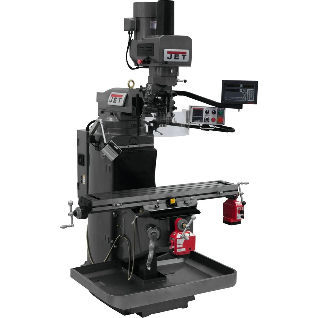 Jet Tools 690538 JTM-949EVS with Newall DP700 DRO, X & Y Powerfeeds & Air Power Drawbar