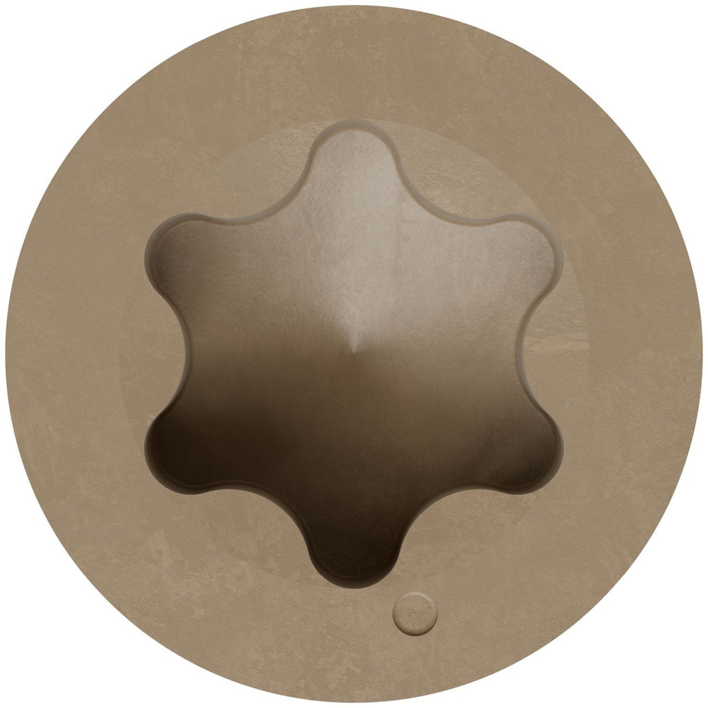 Simpson Strong-Tie T07225FTBTN Trim-Head Screw, 6-Lobe Drive, #7 x 2-1/4-in. T15 Type 316, Tan, 1750-Pack