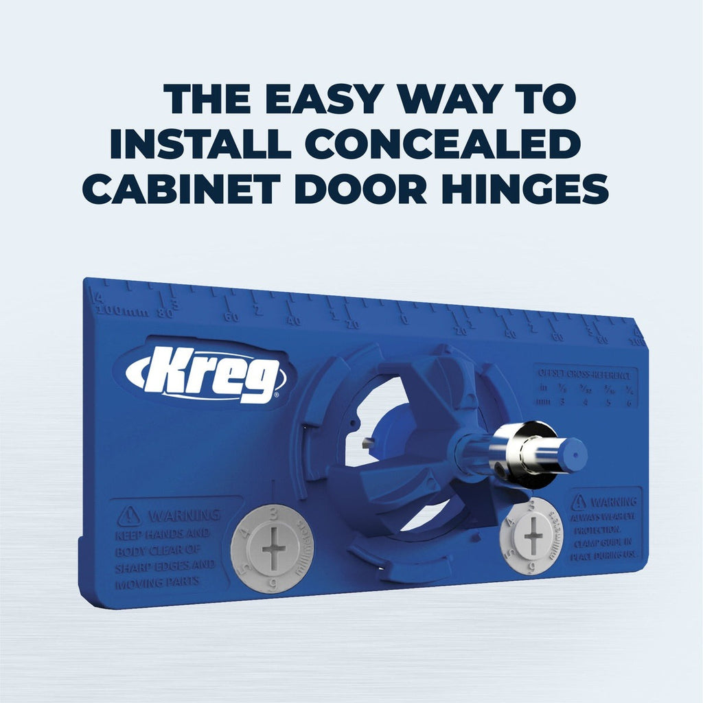 Kreg Concealed Hinge Jig with 35 mm Carbide-Tipped Bit for Cabinet Door Installation (KHI-HINGE)