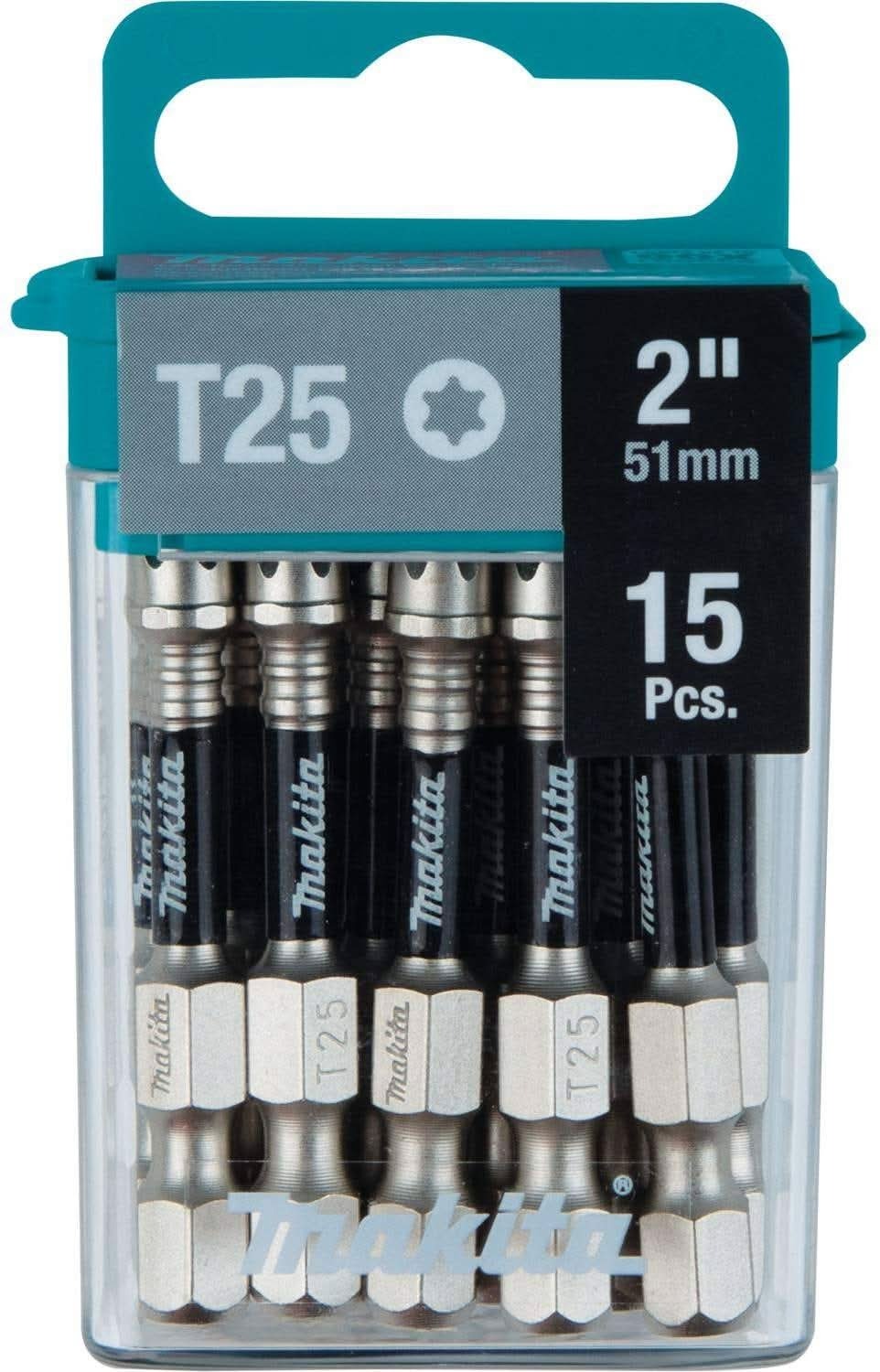 Makita E-01074 Impact XPS T25 Torx 2" Power Bit, 15/pk