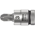 Wera 8755 A Pozidriv Zyklop Bit Socket, 1/4-in. Drive, Pz 3x28-mm.