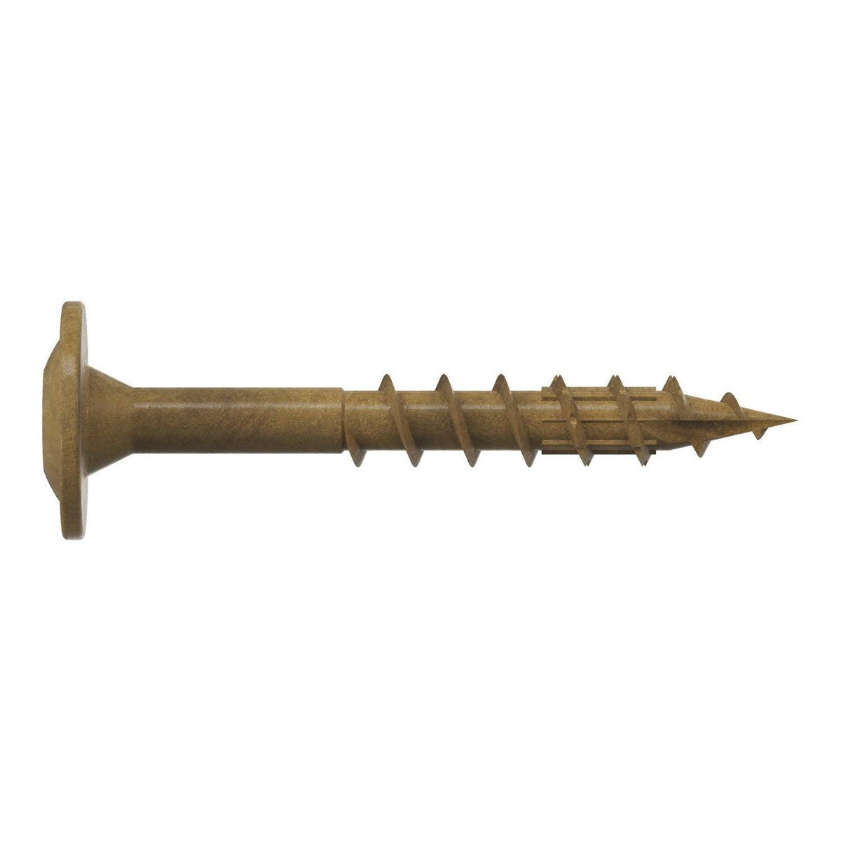 Simpson Strong-Tie CBT08114R100 Wafer-Head Construction Screw, #8 x 1-1/4-in. T20, Quik Guard, Tan, 100-Pack