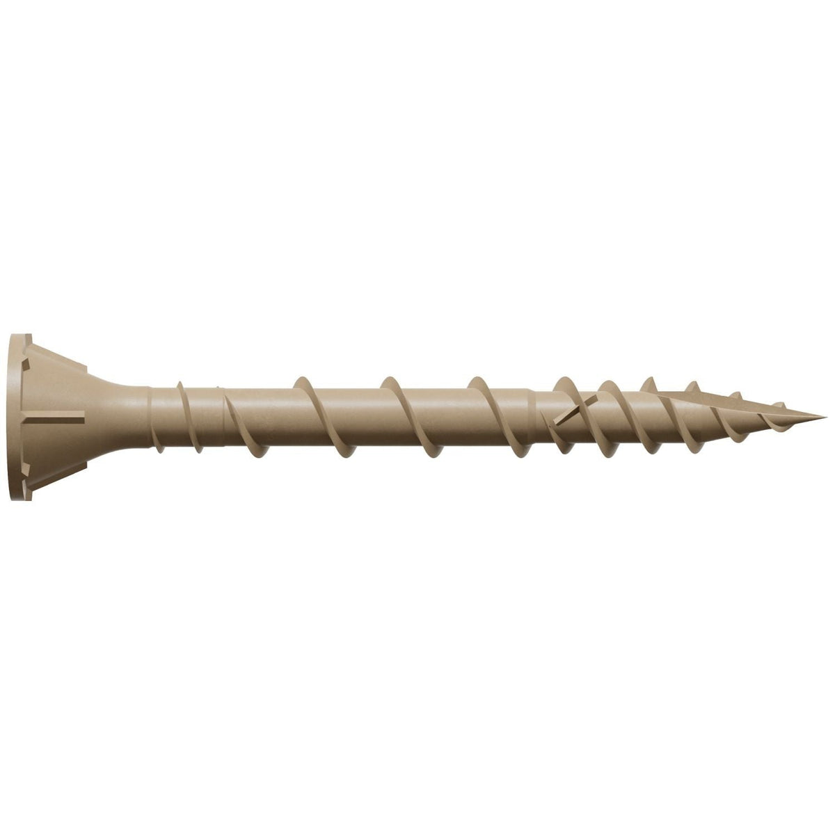 Simpson Strong-Tie DSVT158MB Deck-Drive DSV WOOD Screw, #8 x 1-5/8-in. T25, Flat Head, Quik Guard, Tan, 1750-Pack
