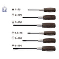 Vessel 3006CS WOOD-COMPO Non-Slip Screwdriver 6-Piece Set