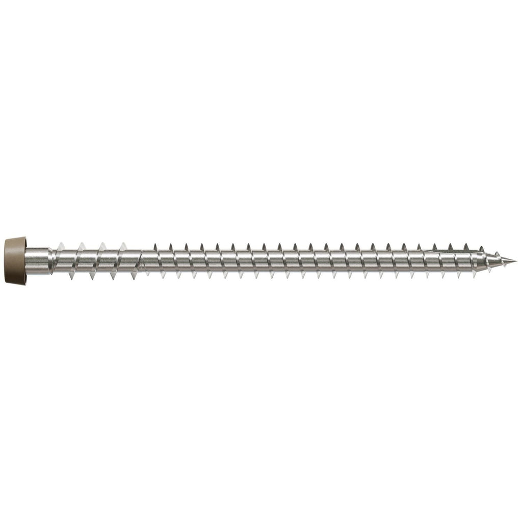 Simpson Strong-Tie DCU234C316BR05 Deck-Drive DCU COMPOSITE Screw, #10 x 2-3/4-in. T20, Type 316, Brown 05, 70-Pack