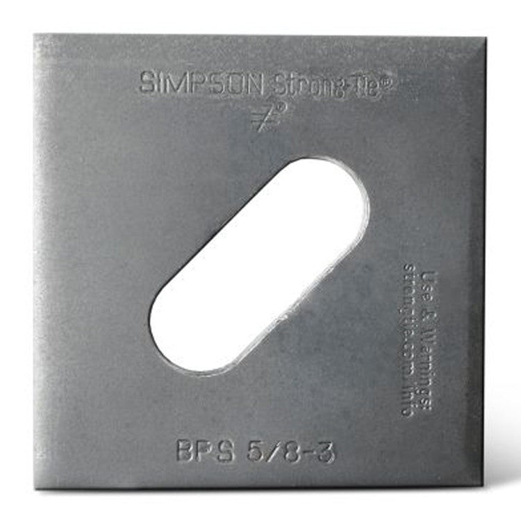 Simpson Strong-Tie BPS 5/8-3 BPS 3-in. x 3-in. Slotted Bearing Plate with 5/8-in. Bolt Dia.