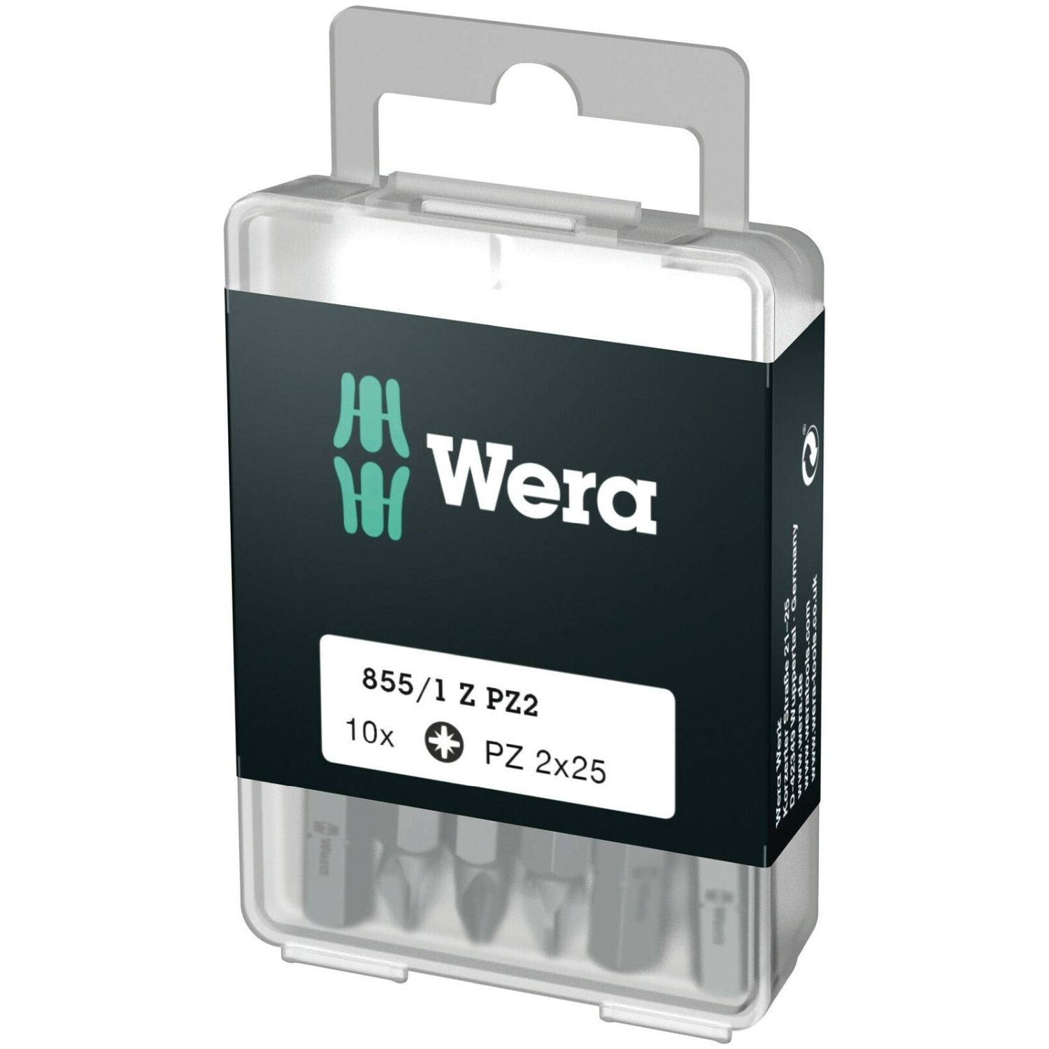Wera 855/1 Z Diy Bit, Pz 2x25-mm., 10-Pieces