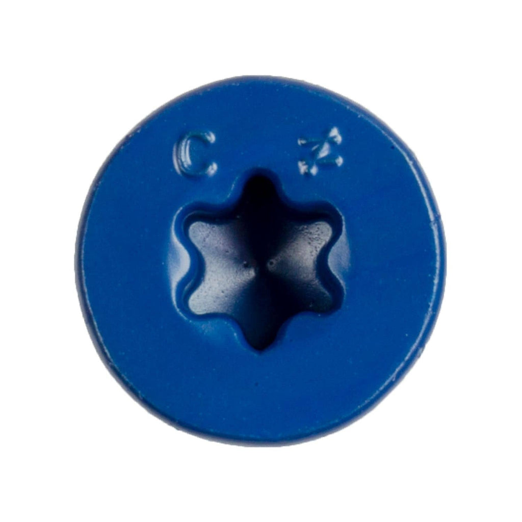 Simpson Strong-Tie TNT25234TFC8 Titen Turbo, 1/4-in. x 2-3/4-in. 6-Lobe Flat-Head Concrete and Masonry Screw, Blue, 8-Pack