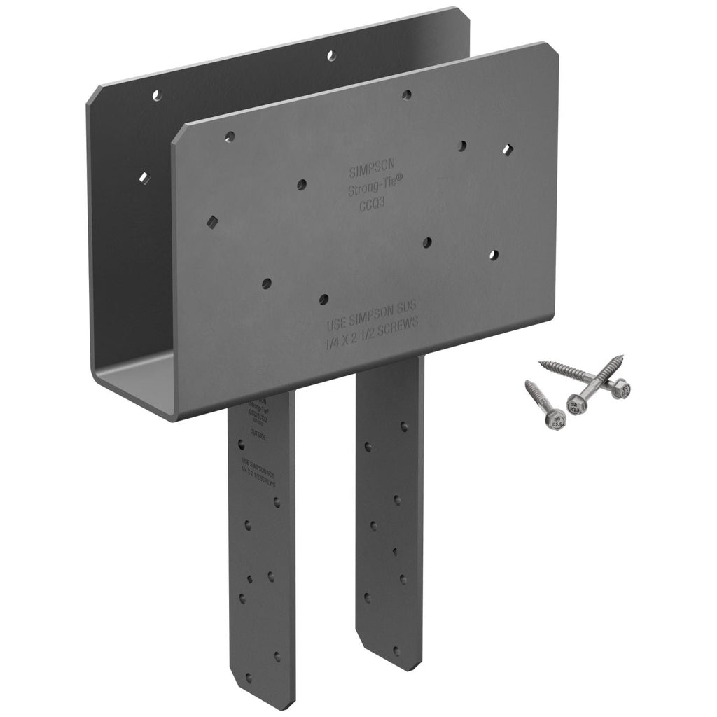 Simpson Strong-Tie CCQ3-4SDS2.5 CCQ Column Cap for 3-1/8-in. Beam, 4x Post with Strong-Drive SDS Screws