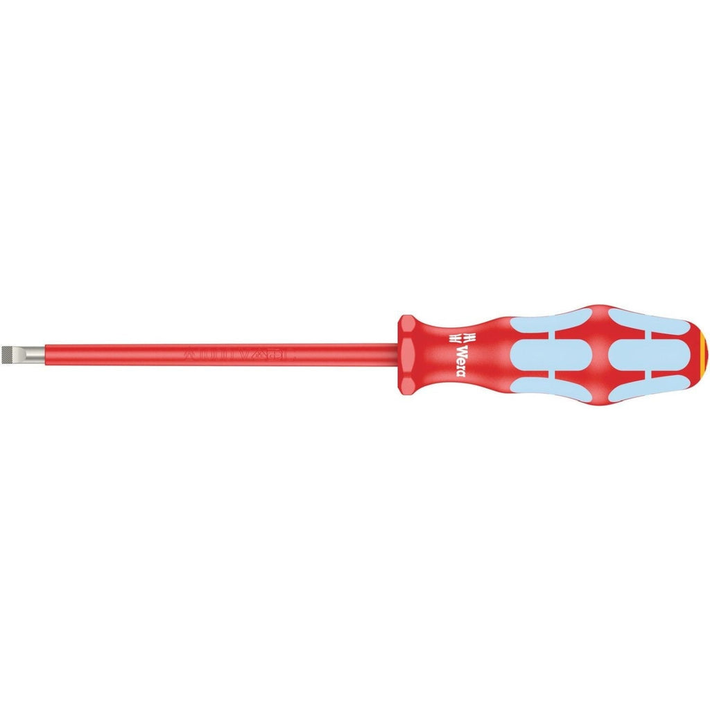 Wera 3160 I VDE Insulated Screwdriver For Slotted Screws, Stainless, 1x5.5x125-mm.