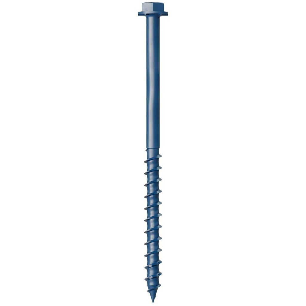 Simpson Strong-Tie TNT18314H Titen Turbo, 3/16-in. x 3-1/4-in. Hex-Head Concrete and Masonry Screw, Blue, 100-Pack