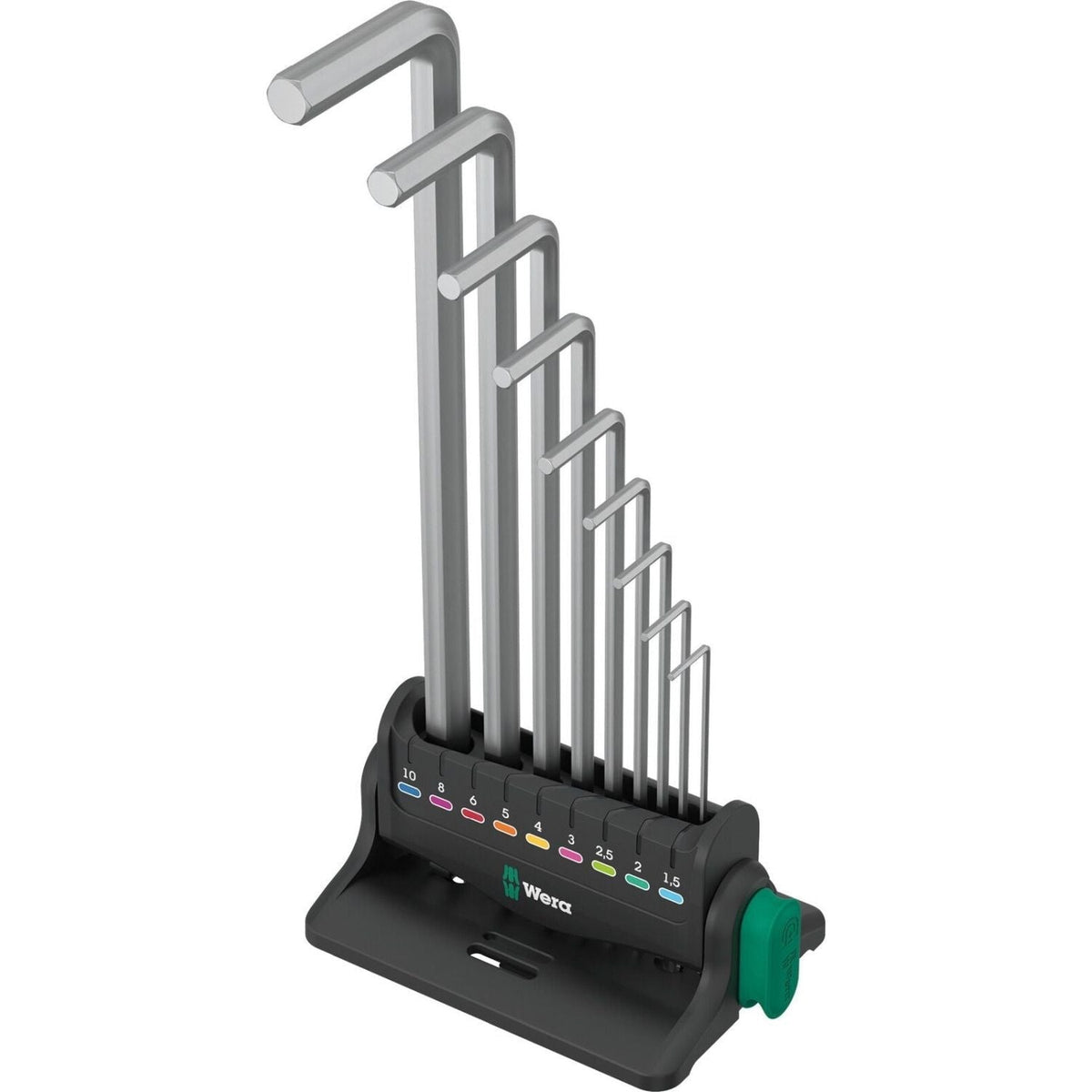 Wera 950/9 Hex-Plus 8 L-Key Set, Metric, Chrome-Plated, 10-Pieces