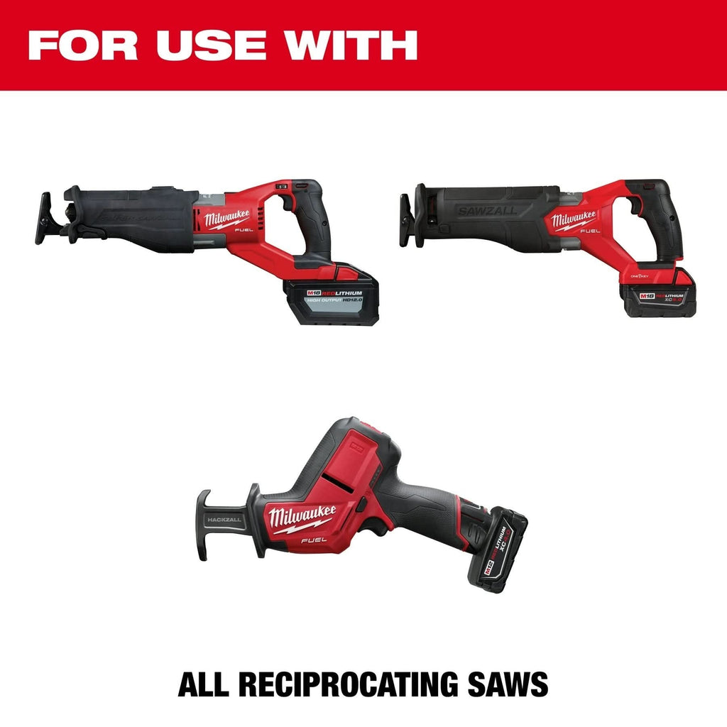 Milwaukee 48-00-5503 12-Inch 7-TPI The TORCH with Carbide Teeth SAWZALL Reciprocating Saw Blade, 5-Pack