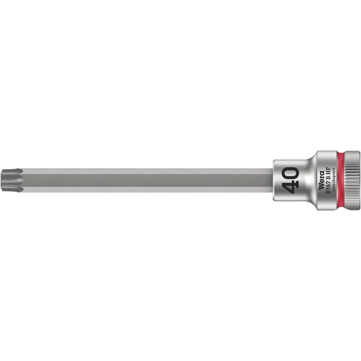 Wera 8767 B Hf Torx Zyklop Bit Socket With Holding Function, 3/8-in. Drive, Torx 40x107-mm.