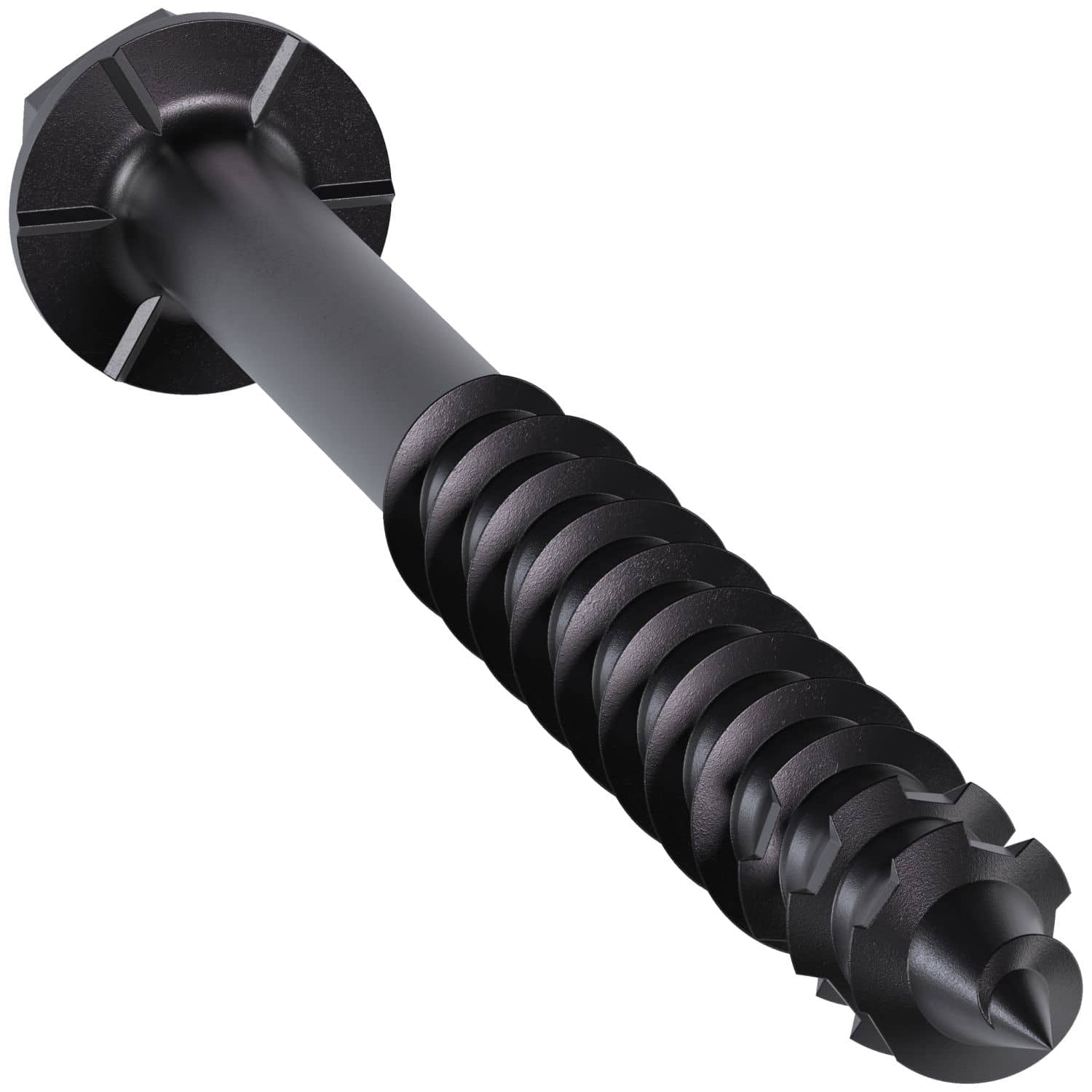 Simpson Strong-Tie TNTBL25234H Titen Turbo, 1/4-in. x 2-3/4-in. Hex-Head Concrete and Masonry Screw, Black, 100-Pack