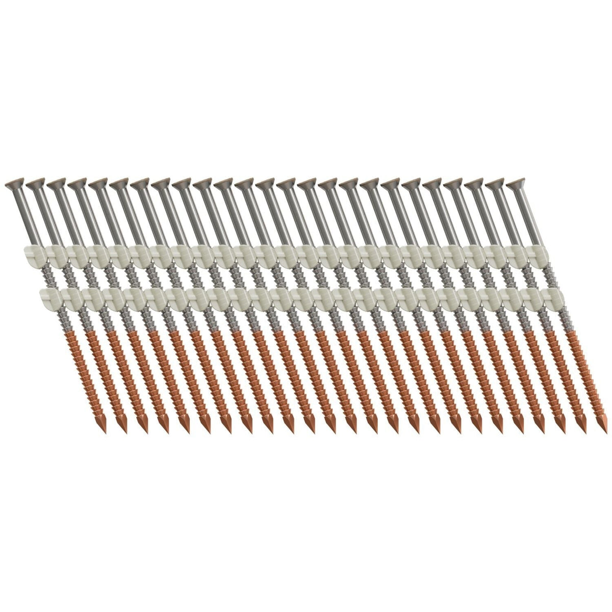 Simpson Strong-Tie S10A325KJT 20–22° Plastic Strip, Casing Head, Ring-Shank Nail, 3-1/4-in. x 10 ga. Tan, 1000-Pack