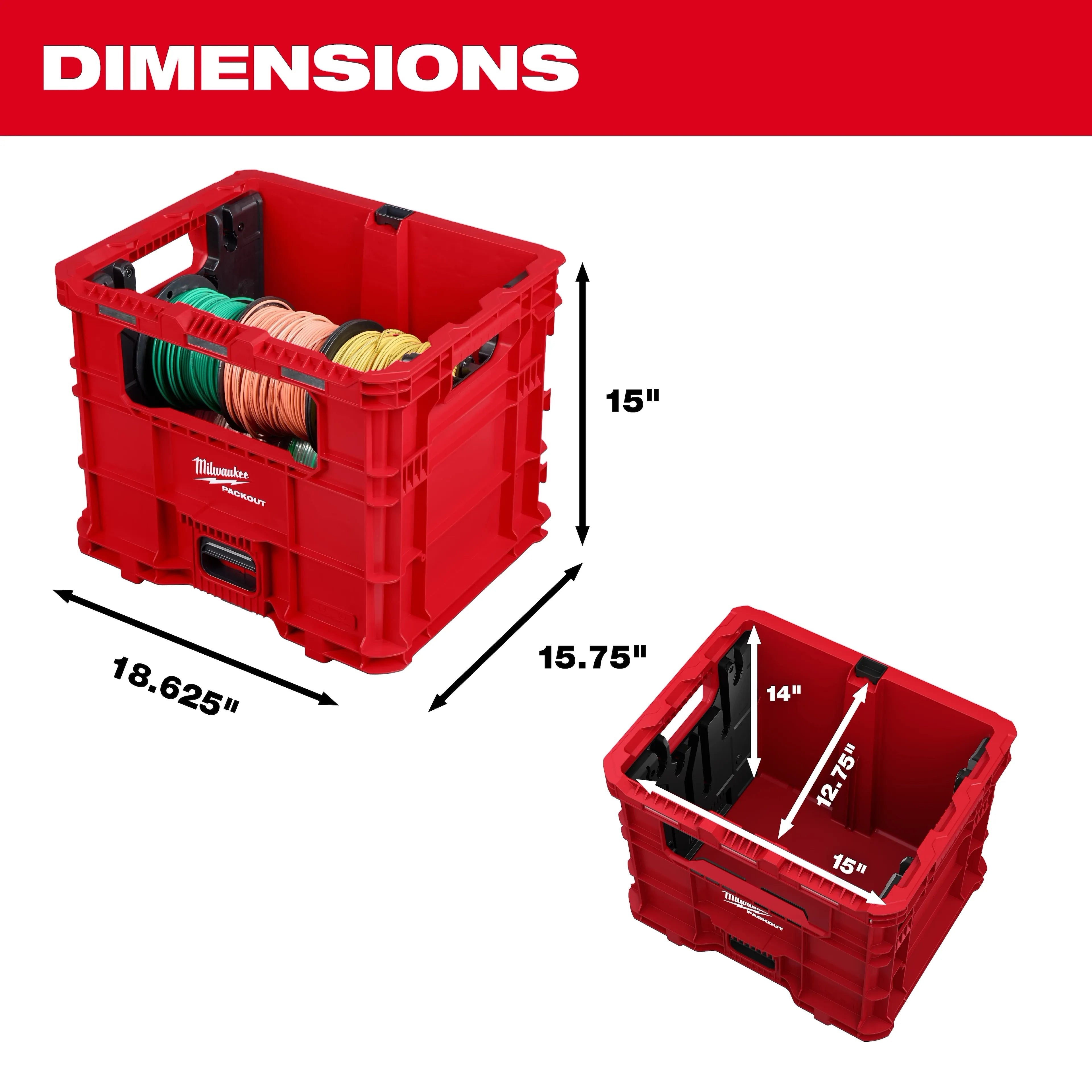 Milwaukee 48-22-8043 PACKOUT Wire Pulling XL Crate