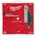 Milwaukee 49-93-7240 14" Asphalt & Green Concrete Segmented Diamond Blade