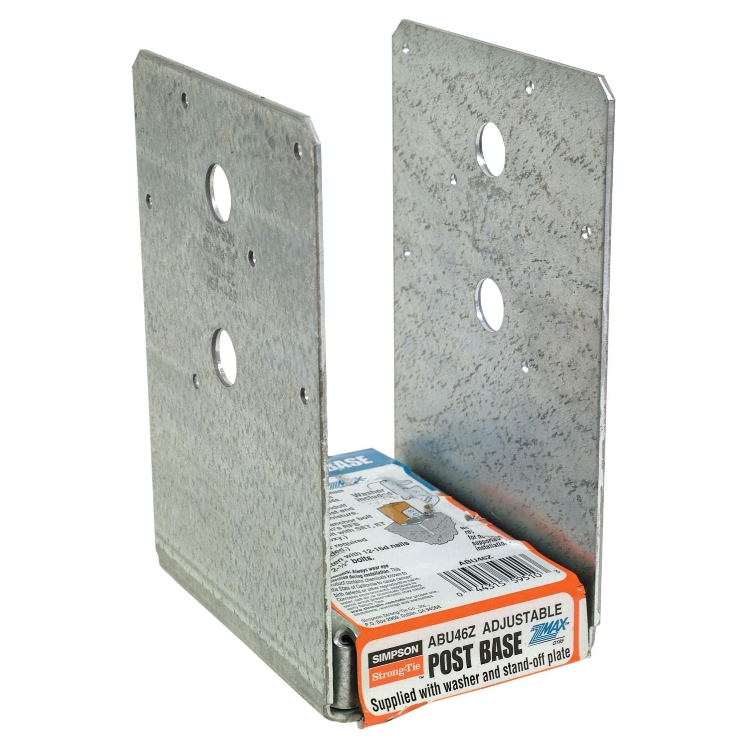 Simpson Strong-Tie ZMAX Galvanized Adjustable Standoff Post Base for 4x6 (ABU46Z)