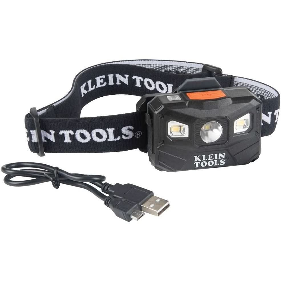 Klein 56048 Rechargeable Headlamp with Fabric Strap, 400 Lumens, All-Day Runtime