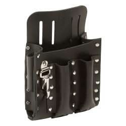 Klein Tools 5126 Leather Tool Pouch with Knife Snap, 5-Pocket