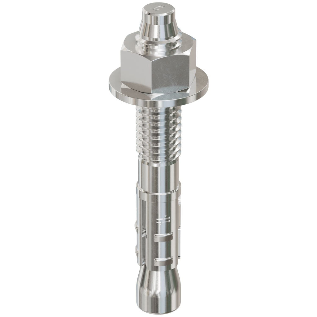 Simpson Strong-Tie STB2-37234S4F50 Strong-Bolt 2, 3/8-in. x 2-3/4-in. Type 304 Stainless-Steel Wedge Anchor, Fully Assembled, 50-Pack