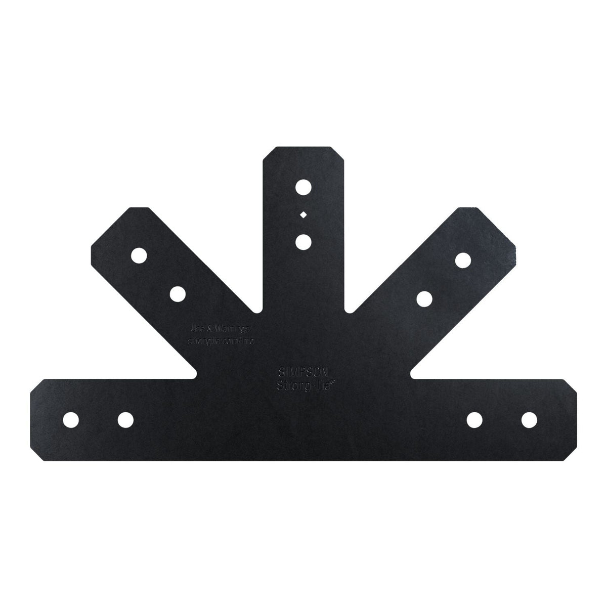 Simpson Strong-Tie Outdoor Accents Avant Collection 12:12 Pitch, Black Powder-Coated Gable Plate for 4x (APVGP1212-4)