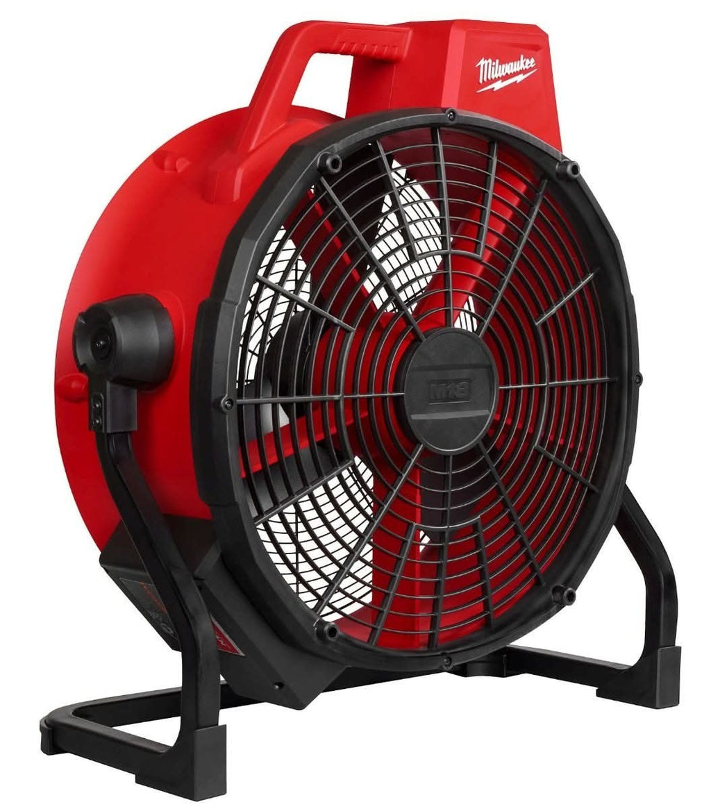 Milwaukee 0821-20 Cordless / Corded M18 Brushless 18-in. Fan With (2) HIGH OUTPUT XC 6.0Ah Batteries