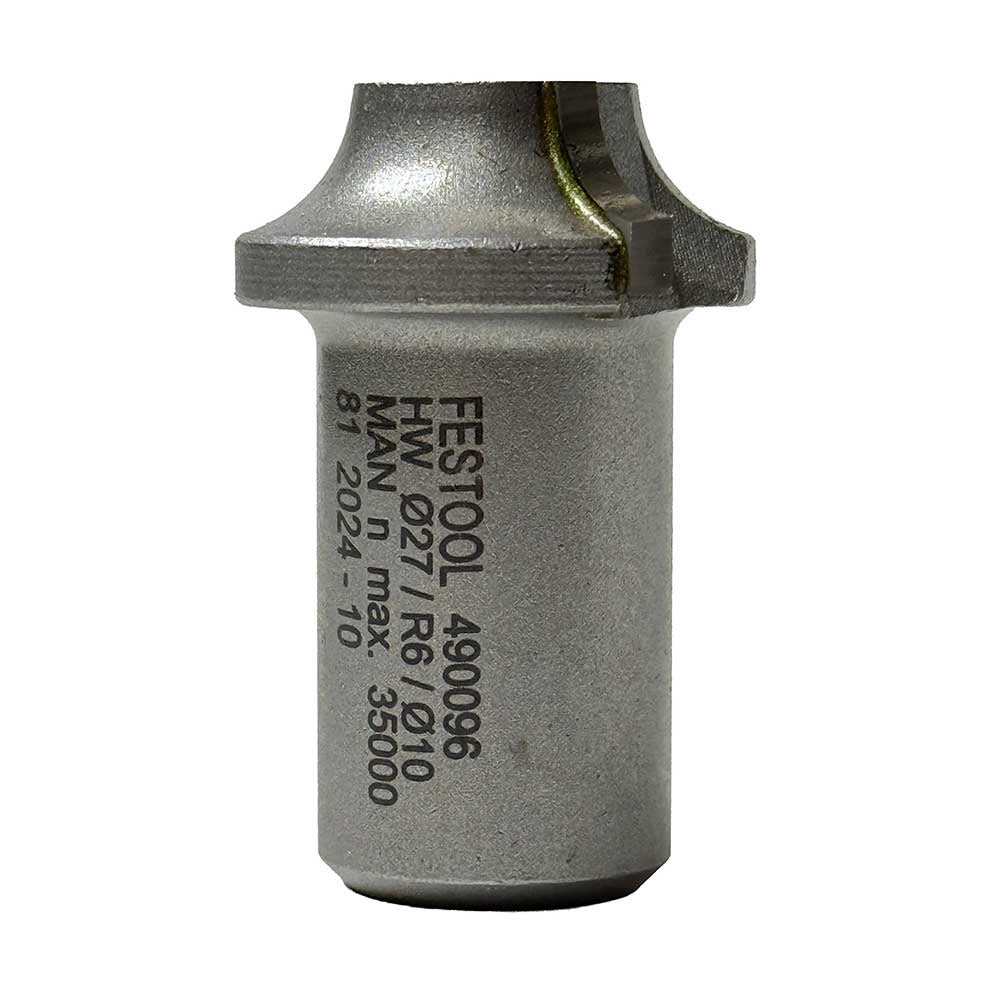 Festool 27mm x 6mm Roundover Router Bit w/o Bearing for OFKC 500 Router (490096)