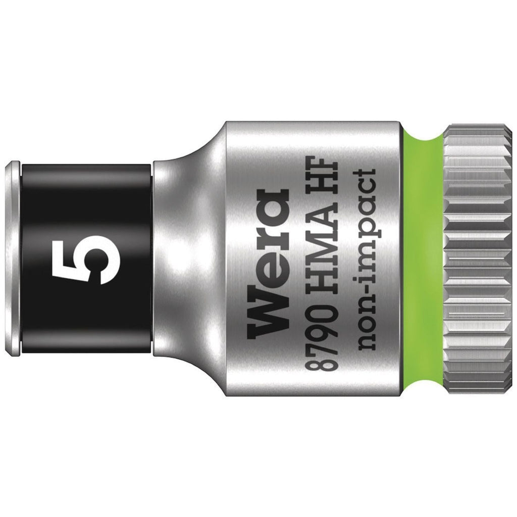 Wera 8790 Hma Hf Zyklop Socket With 1/4-in. Drive With Holding Function, 5x23-mm.