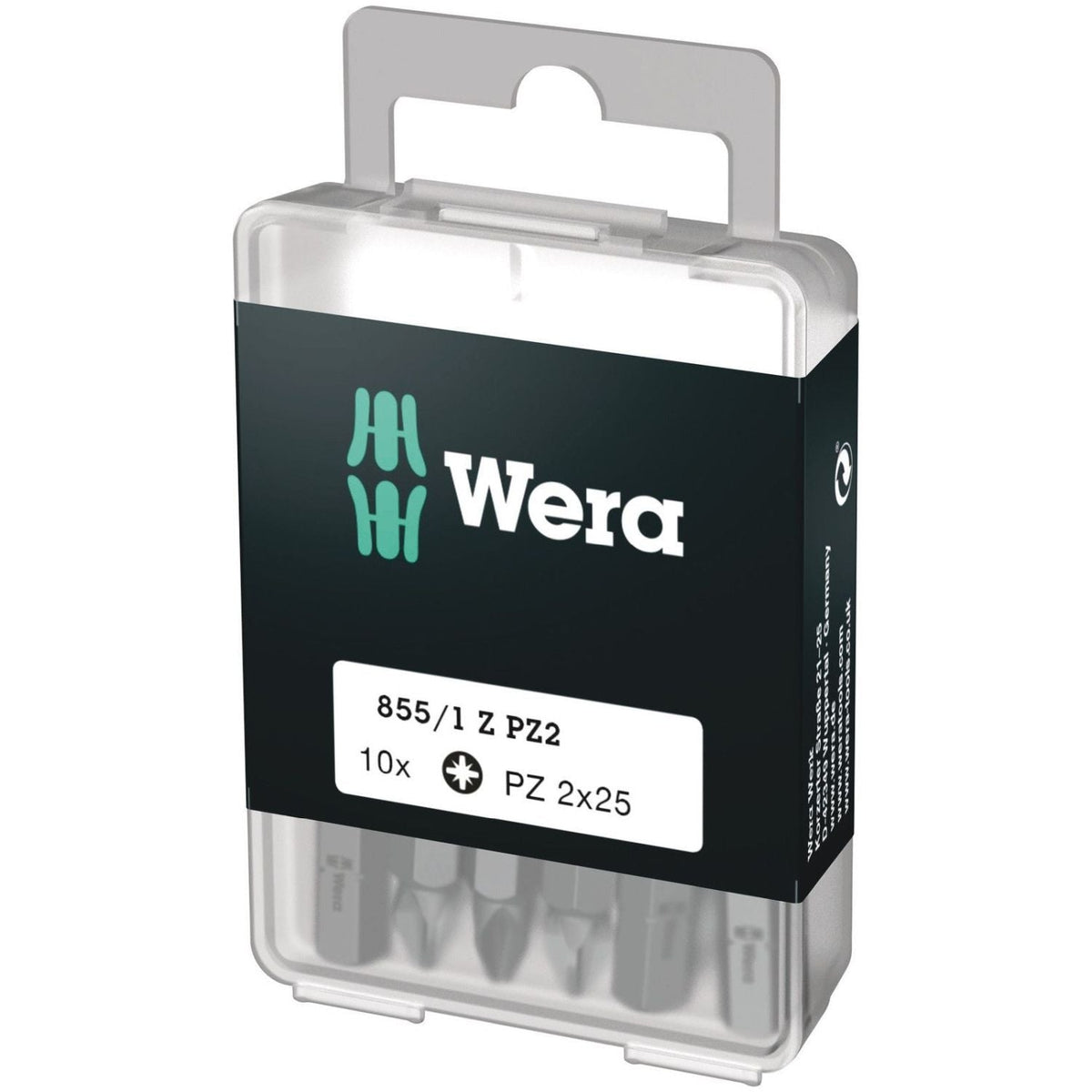 Wera 855/1 Z Diy Bit, Pz 2x25-mm., 10-Pieces
