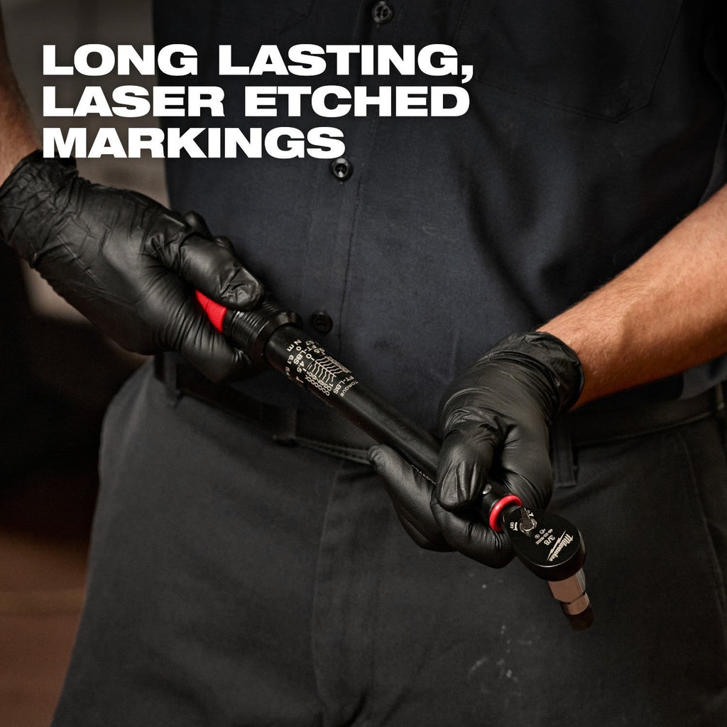 Milwaukee 48-22-9202 3/8-in. Drive Click Torque Wrench, 20-100 ft·lb