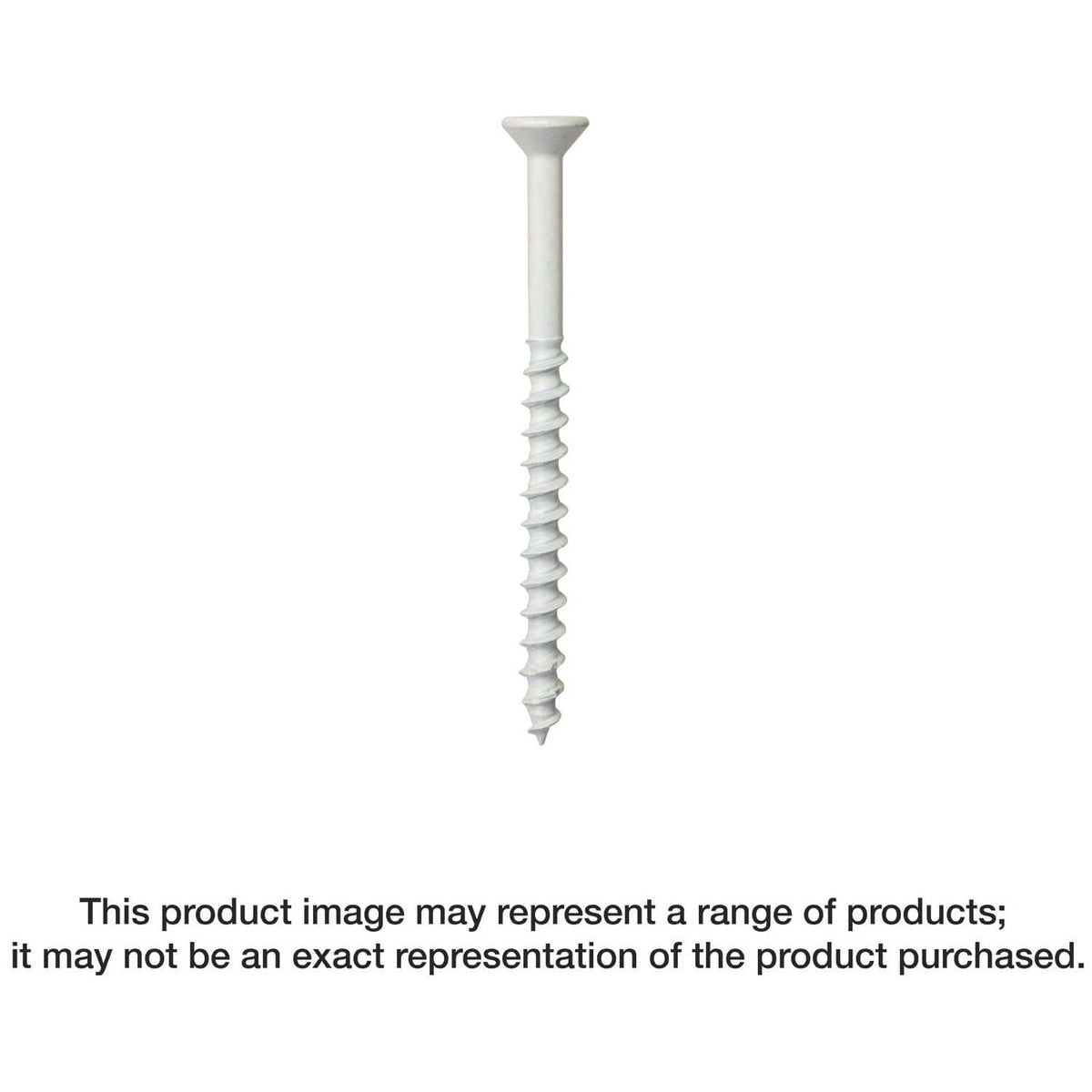 Simpson Strong-Tie TNTW18214TFC75 Titen Turbo, 3/16-in. x 2-1/4-in. 6-Lobe Flat-Head Concrete and Masonry Screw, White, 75-Pack
