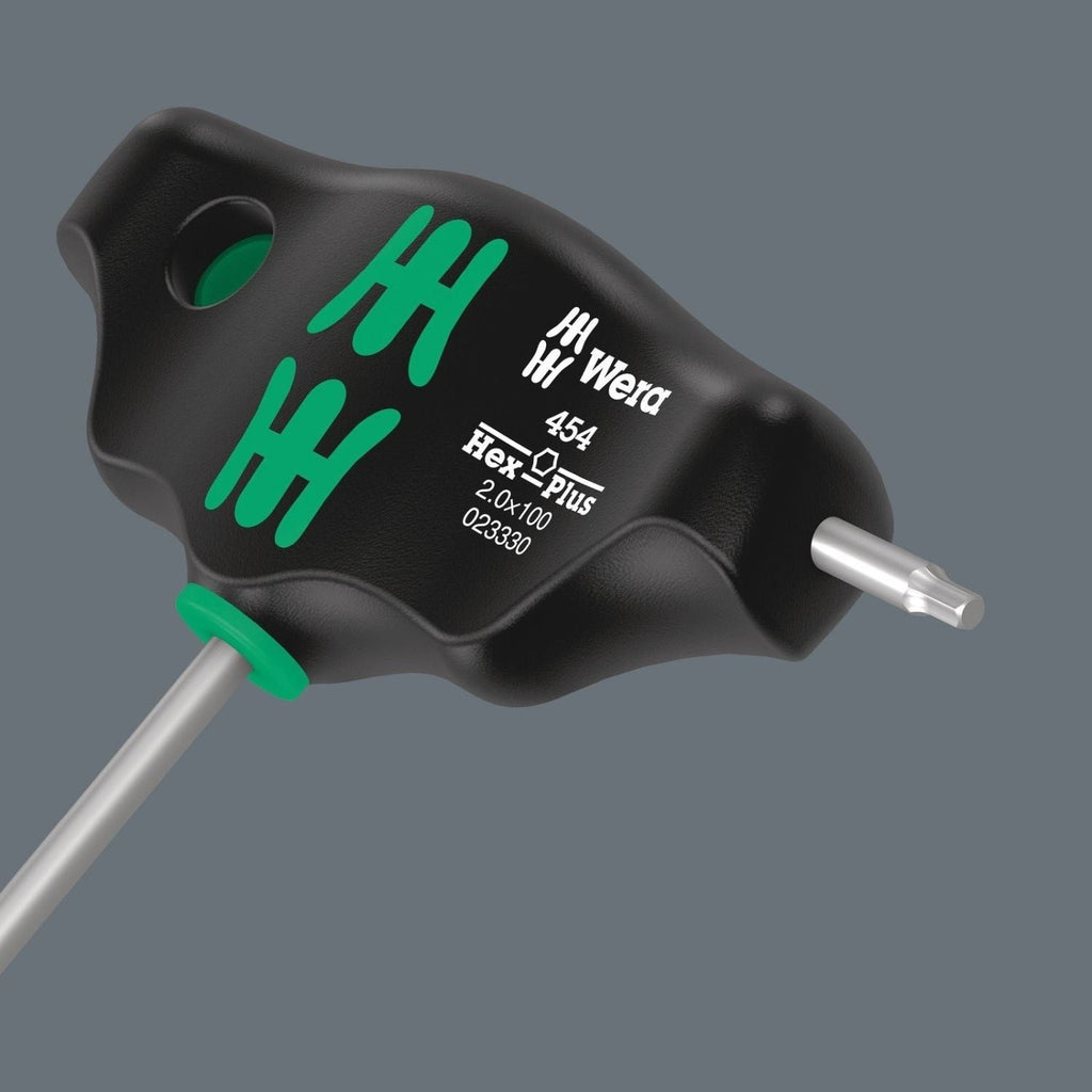 Wera 454 T-Handle Hexagon Screwdriver Hex-Plus, 2.5x100-mm.