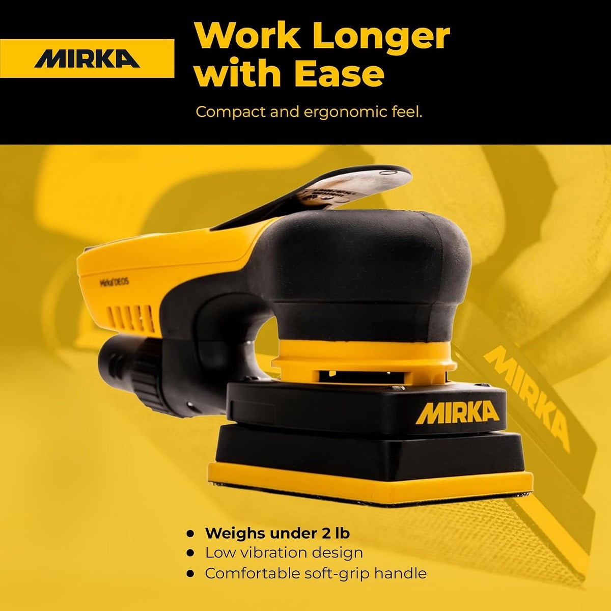 Mirka DEOS 343CV 3 x 4-in. Corded Orbital Sheet Sander for Detail Sanding