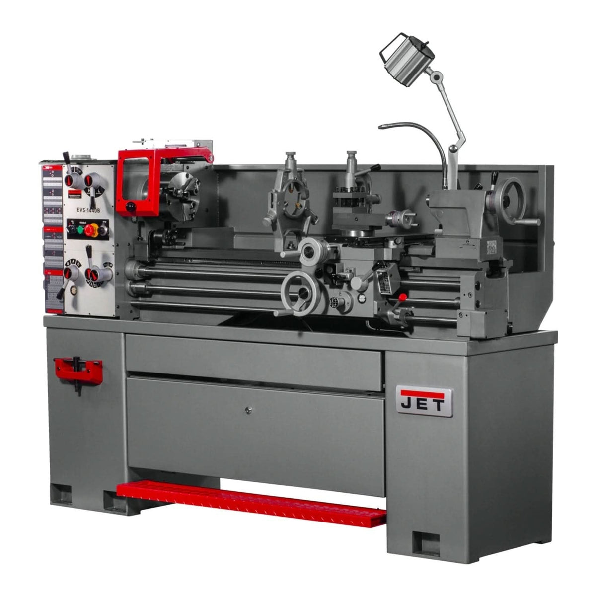 JET 311446 EVS-1440 Electronic Variable Speed lathe with Acu-Rite 203 DRO and Collet Closer, 3HP
