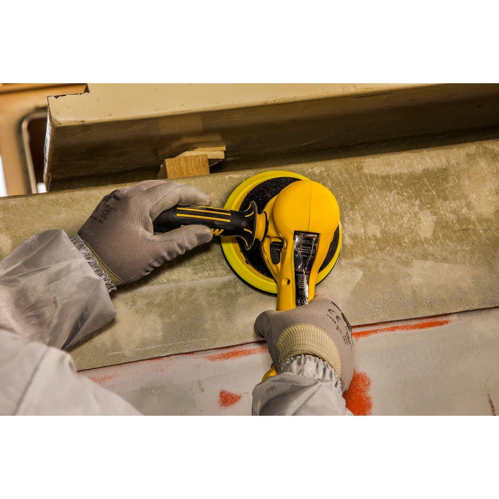 Mirka MR-610THCV 6-in. 10 mm Orbit Pneumatic Random Orbit Sander, Vacuum-Ready Two-Handed (MR-610THCV)