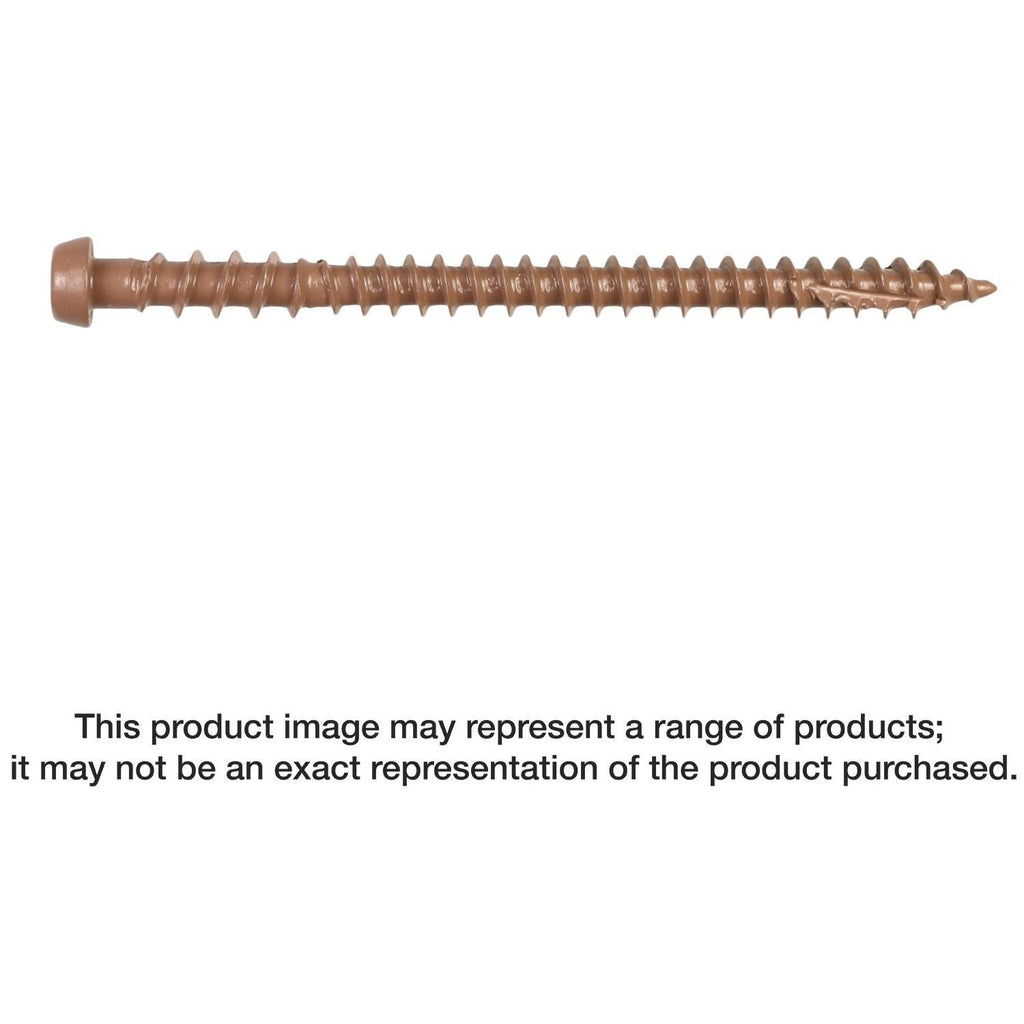 Simpson Strong-Tie DCU234TN02MB Deck-Drive DCU COMPOSITE Screw, #10 x 2-3/4-in. T20, Quik Guard, Tan 02, 1750-Pack
