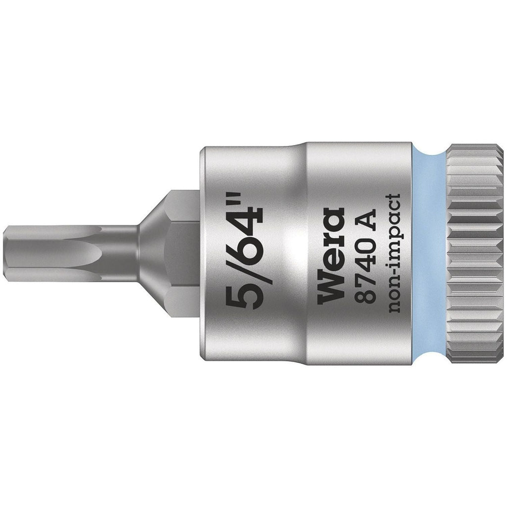 Wera 8740 A Zyklop Bit Socket, 1/4-in. Drive, 5/64-in.x28-mm.