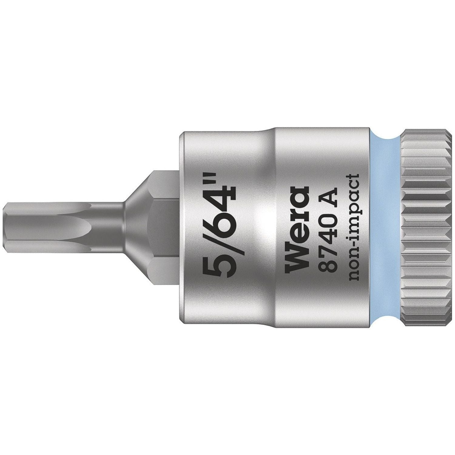 Wera 8740 A Zyklop Bit Socket, 1/4-in. Drive, 5/64-in.x28-mm.