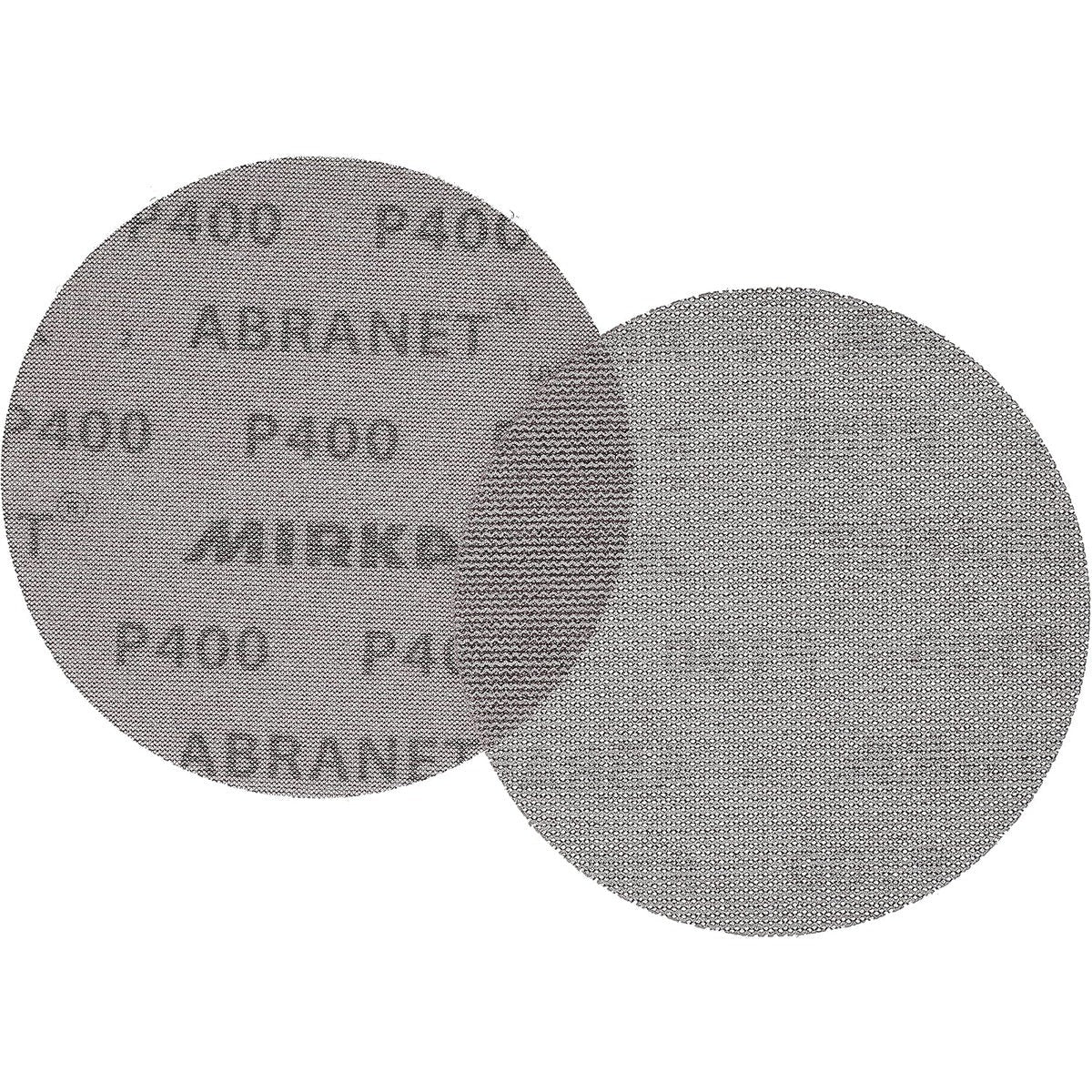 Mirka Abranet 6-in. P400 Hook and Loop Sanding Discs 10-Pack Dust-Free Mesh for Orbital Sanders (9A-241-400RP)