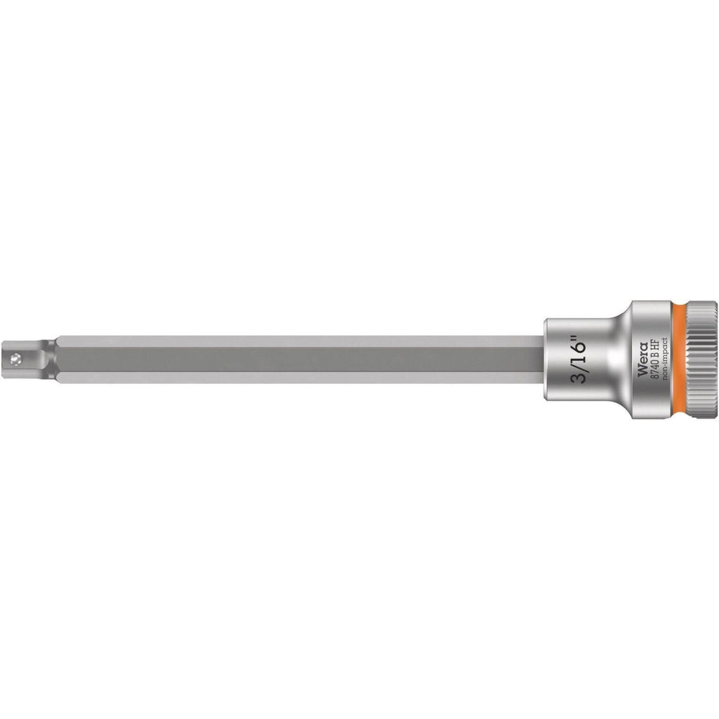 Wera 8740 B Hf Zyklop Bit Socket With Holding Function, 3/8-in. Drive, 3/16-in.x107-mm.