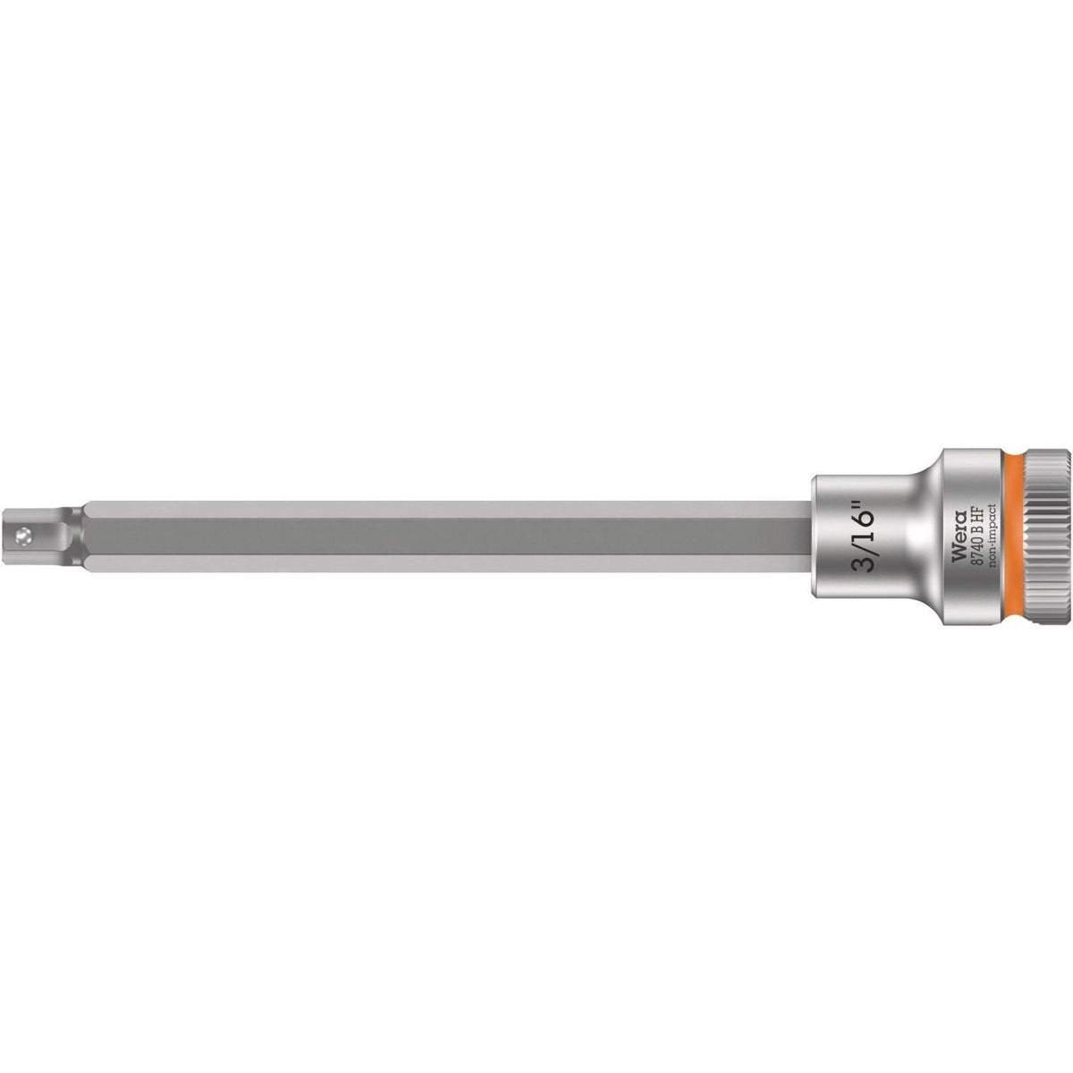 Wera 8740 B Hf Zyklop Bit Socket With Holding Function, 3/8-in. Drive, 3/16-in.x107-mm.