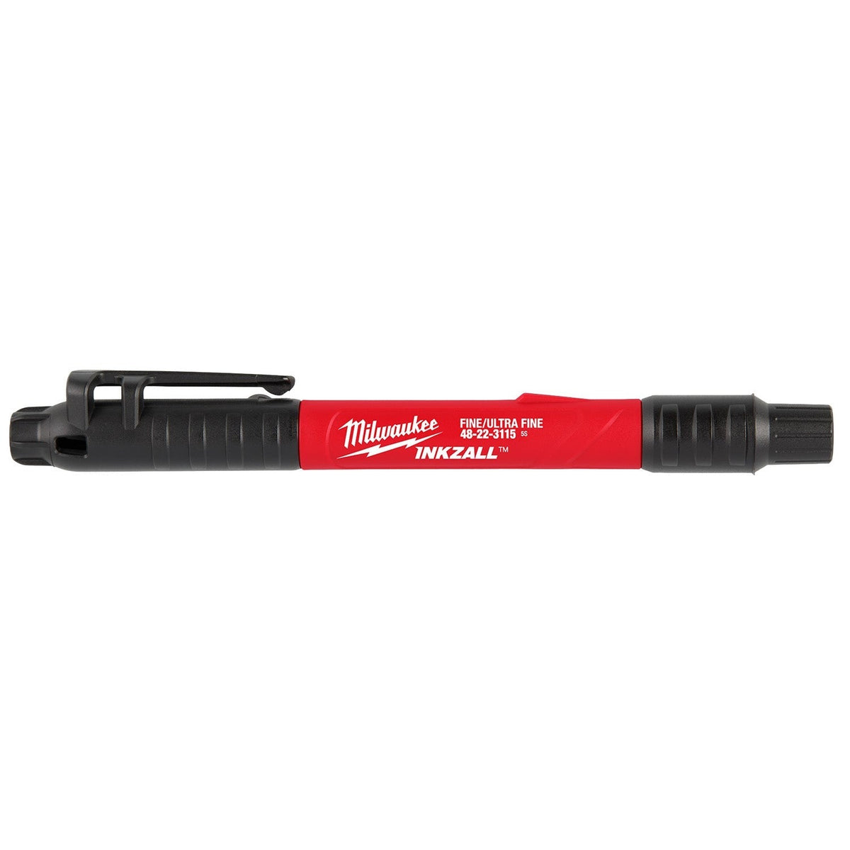 Milwaukee 48-22-3115 INKZALL Double-Sided Ultra Fine & Fine Point Black Jobsite Marker